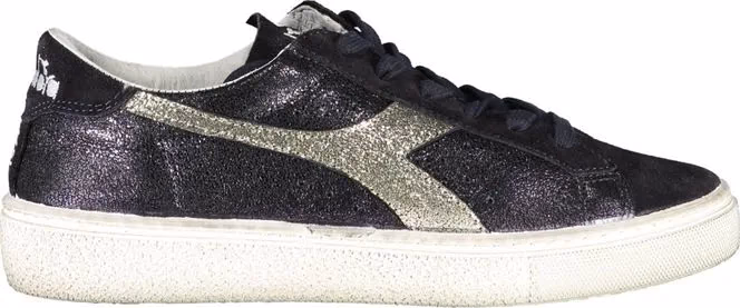 Diadora Black Leather Women Sneaker