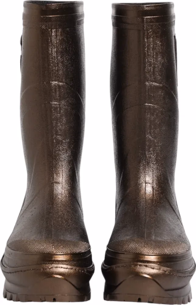 Dolce & Gabbana Metallic Bronze Pull On Rain Boots Shoes