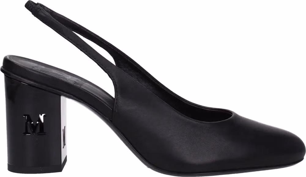 Max Mara Black Leather High Heel Pumps