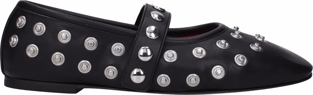 Stella McCartney Black Leather Ballet Flats