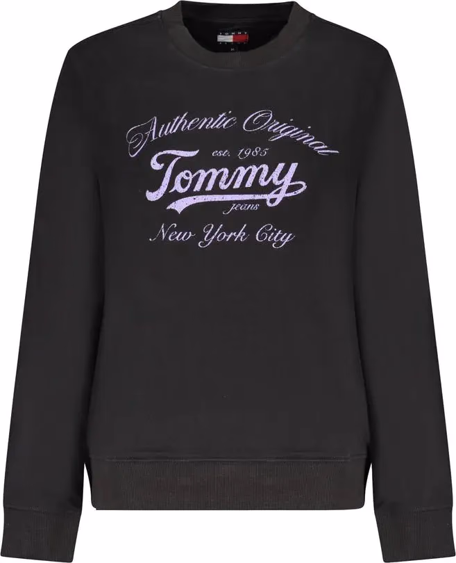 Tommy Hilfiger Black Cotton Women Sweatshirt