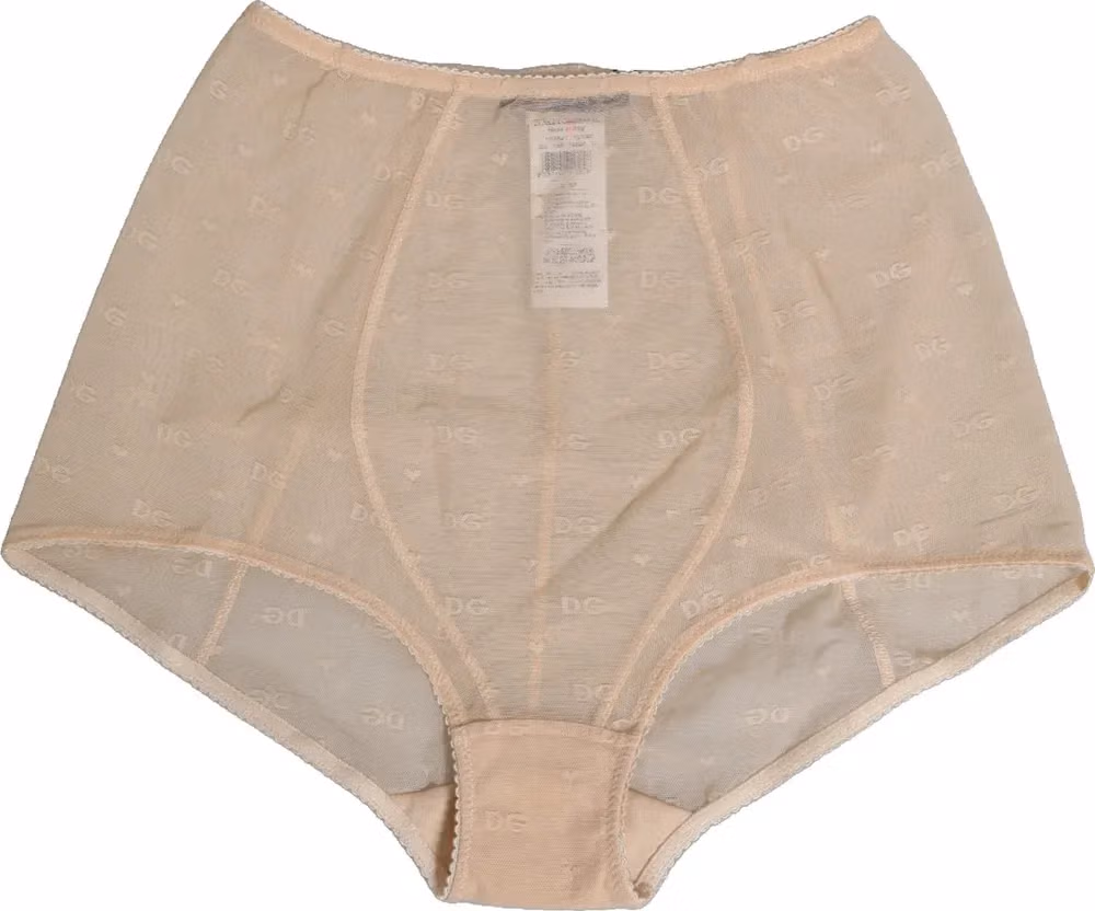 Dolce & Gabbana Beige Nylon High Waist Girdle Panty Underwear