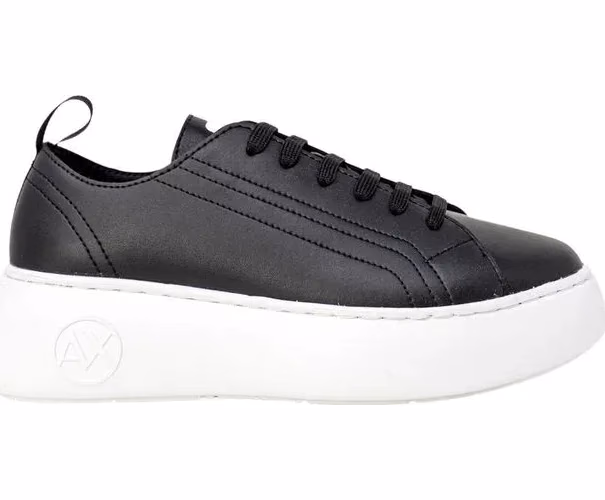 Armani Exchange Black Artificial Leather Low Top Sneakers