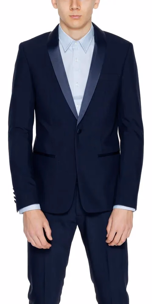 Antony Morato Blue Polyester Blazer