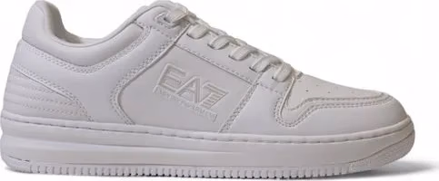 EA7 Emporio Armani White Polyester Athletic Sneakers