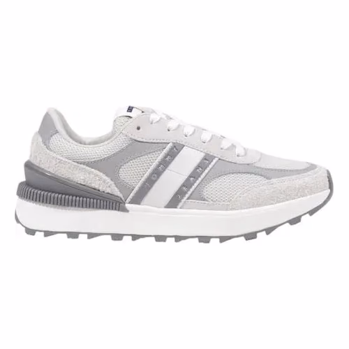 Tommy Hilfiger Jeans Gray Suede Leather Athletic Sneakers