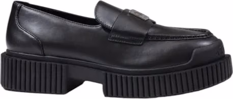 Armani Exchange Black Leather Platform Pumps