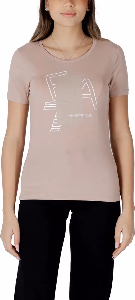 EA7 Emporio Armani Pink Cotton T-Shirt