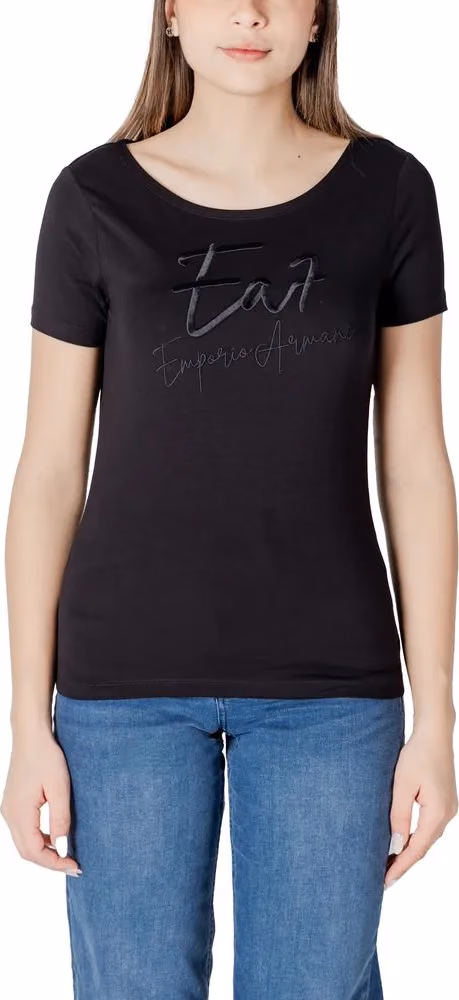 EA7 Emporio Armani Black Cotton T-Shirt