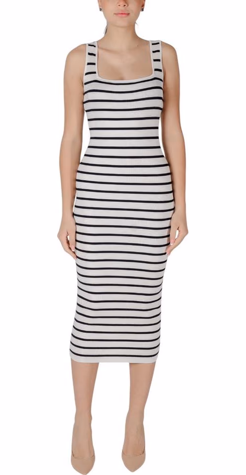 Morgan De Toi Beige Viscose Long Dress