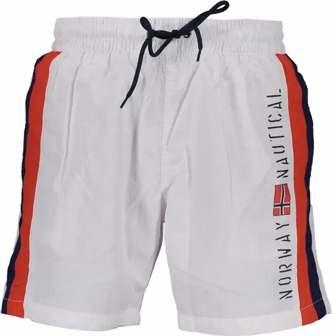 Norway 1963 White Polyamide Men's Swim Boxer