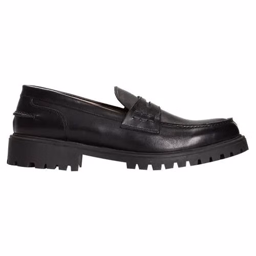 Roberto Pepe Luxury Black Calfskin Men Loafer