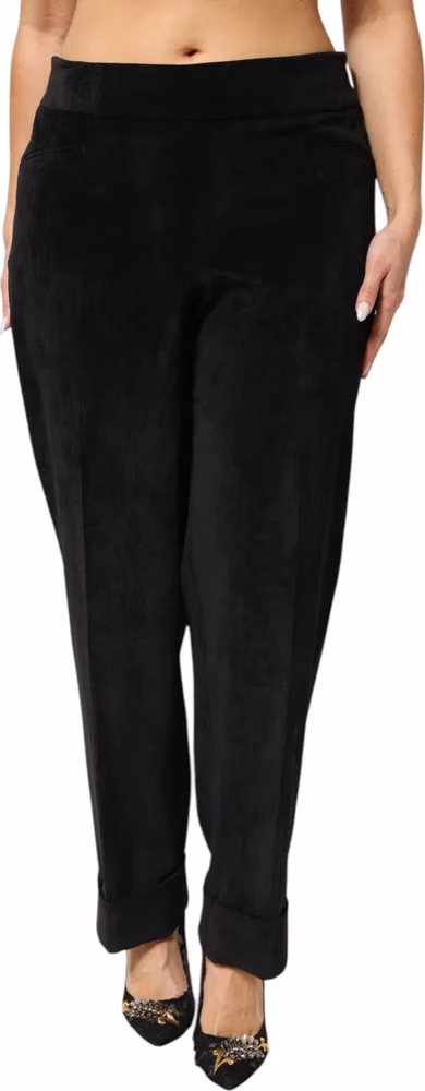 BENCIVENGA Black High Waist Straight Dress Trouser Pants