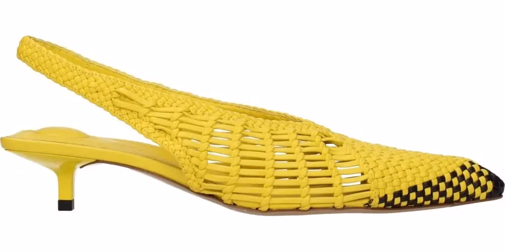 Jacquemus Yellow Leather Flat Sandals