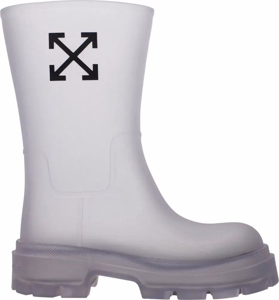Off-White Transparent Pvc Ankle Boots