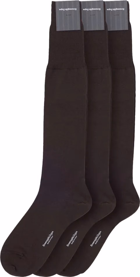 ZEGNA Brown Wool Socks