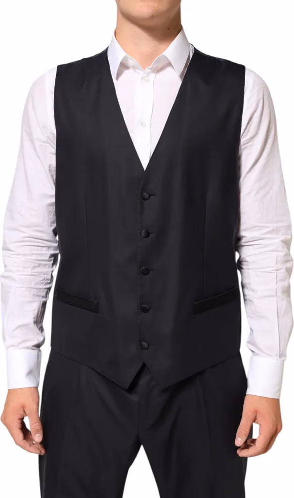 Dolce & Gabbana Dark Blue MARTINI 2 Buttons Suit 3 Piece Suit