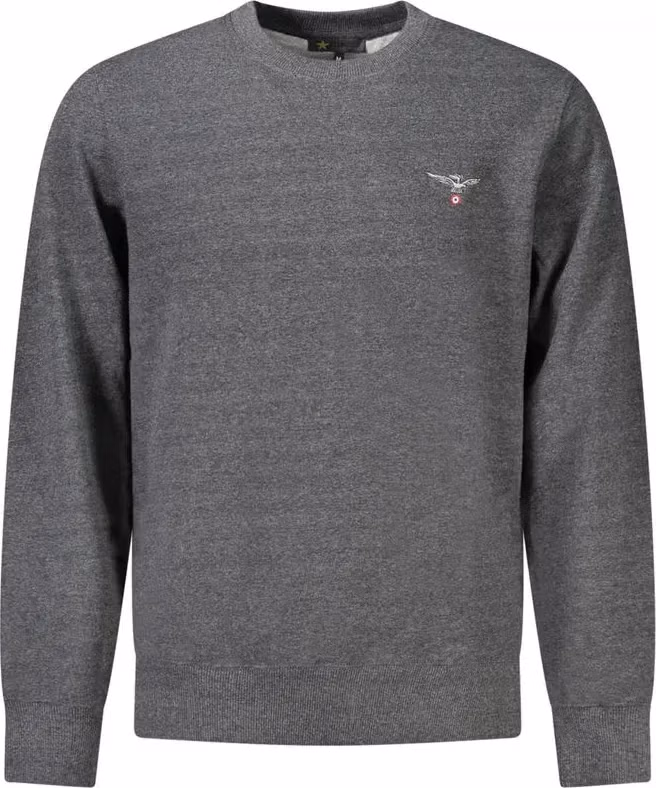 Accademia Militare Grigio Recycled Cotton Male Sweatshirt
