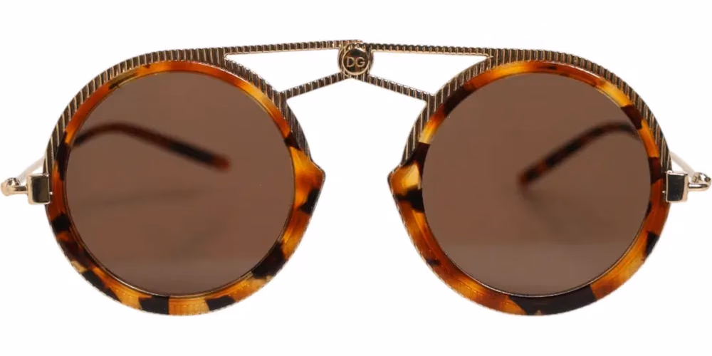 Dolce & Gabbana Gold Havana Frame DG Fatto A Mano Eyewea Sunglasses