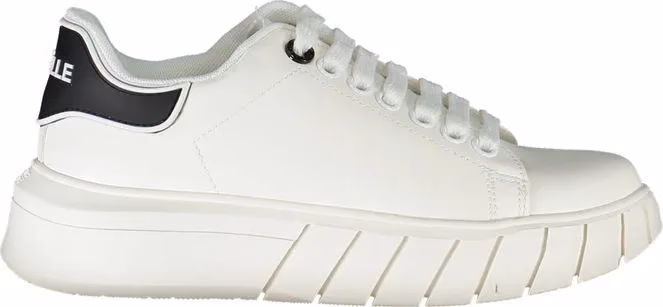Gaelle Paris White Polyurethane Women Sneaker