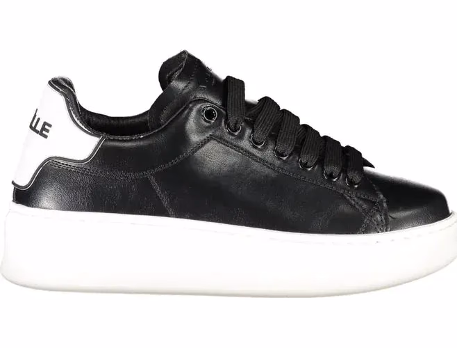 Gaelle Paris Black Polyurethane Women Sneaker