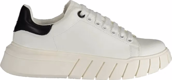 Gaelle Paris White Polyurethane Women Sneaker