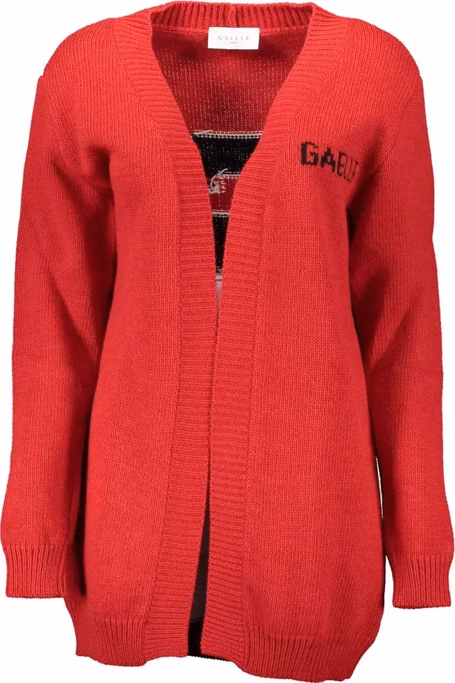 Gaelle Paris Red Acrylic Women Cardigan