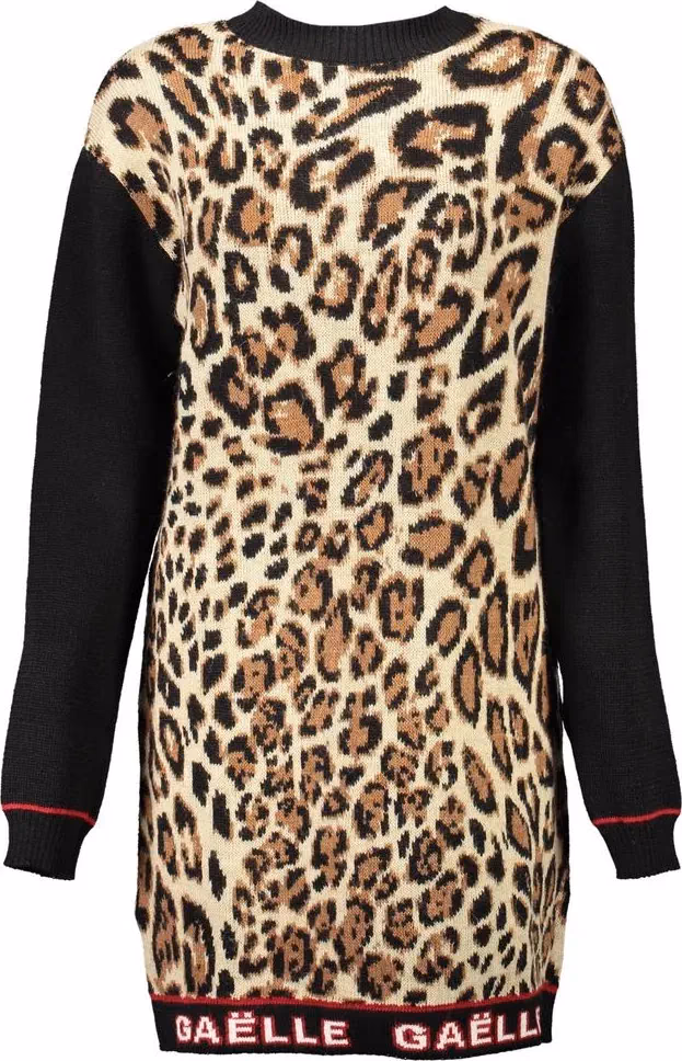 Gaelle Paris Beige Wool Women Dress