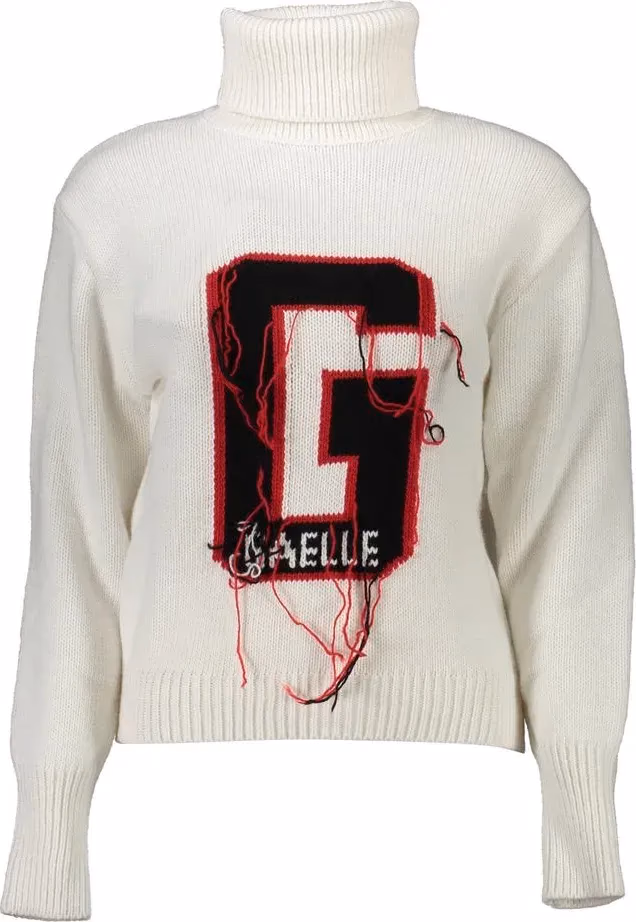 Gaelle Paris Bianco Acrylic Women Sweater