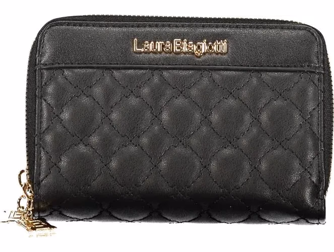 Laura Biagiotti Black Polyurethane Women Wallet