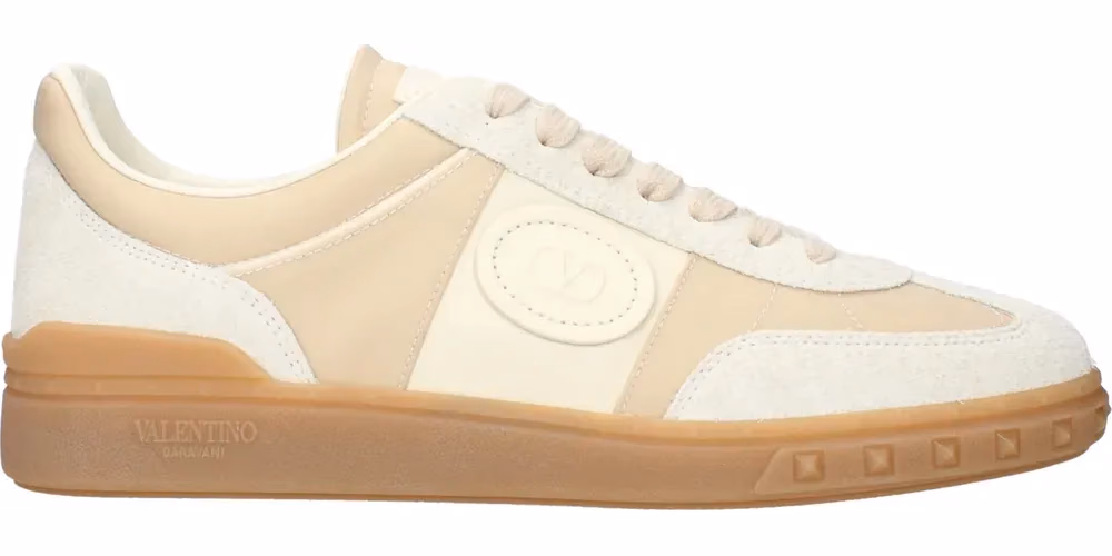 Valentino Garavani Beige Fabric Low Top Sneakers