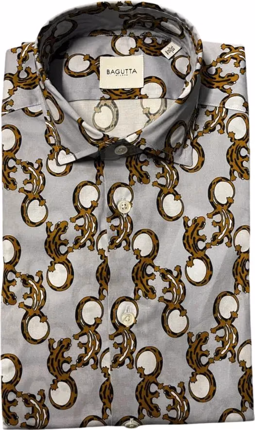 Bagutta Multicolor Cotton Men Shirt