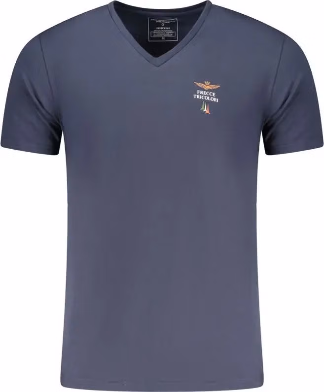 Aeronautica Militare Blu Cotton Men's T-Shirt