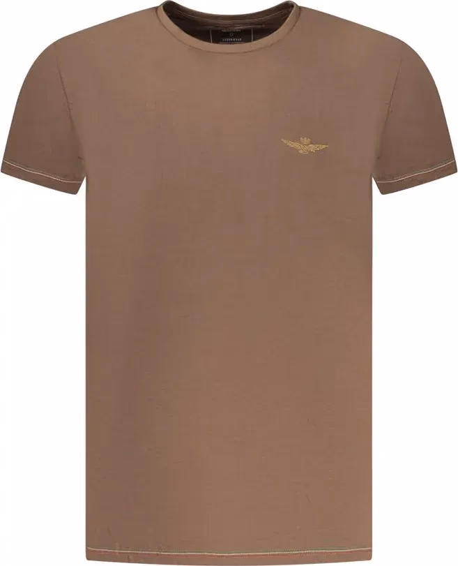 Aeronautica Militare Marrone Cotton Men T-Shirt
