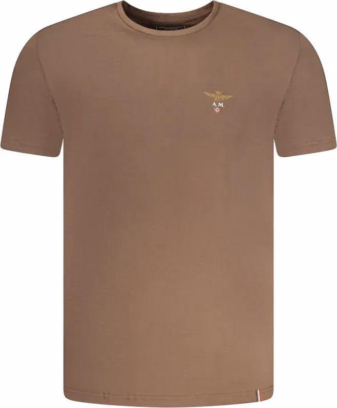 Aeronautica Militare Marrone Cotton Men's T-Shirt