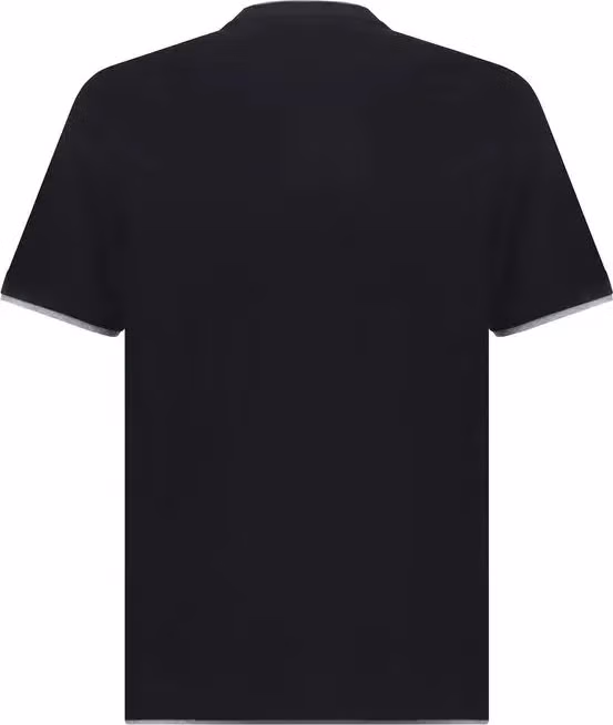 Brunello Cucinelli Black Cotton T-Shirt