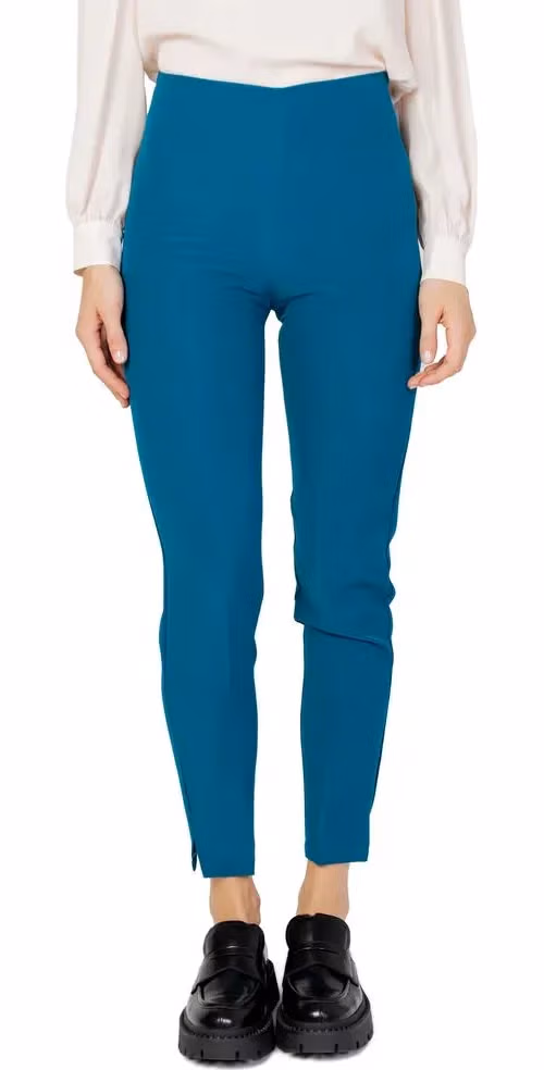 Hanny Deep Black Polyester Pants