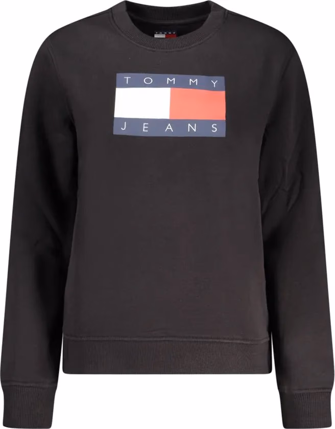 Tommy Hilfiger Black Cotton Women Sweatshirt