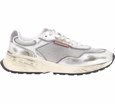 White Calf Leather Bos Taurus Athletic Sneakers