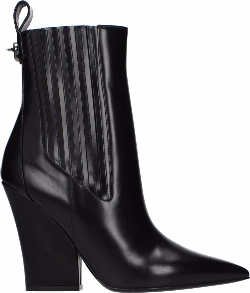 Valentino Garavani Black Leather Ankle Boots