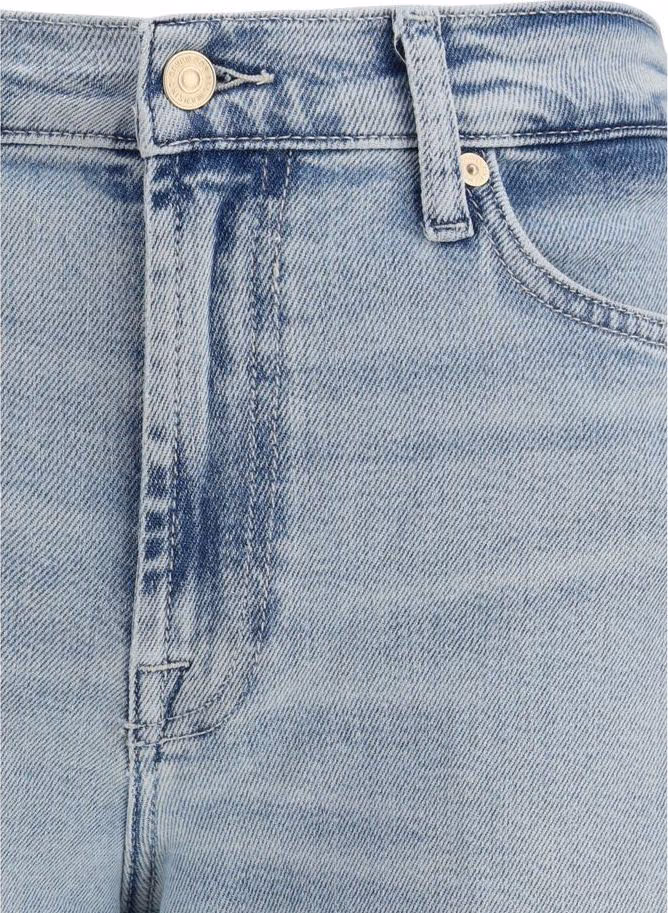 7FOR Blue Cotton Relaxed Fit Jeans